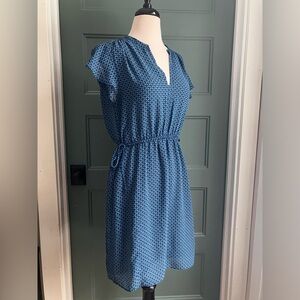 H&M Blue Patterned Mini Dress